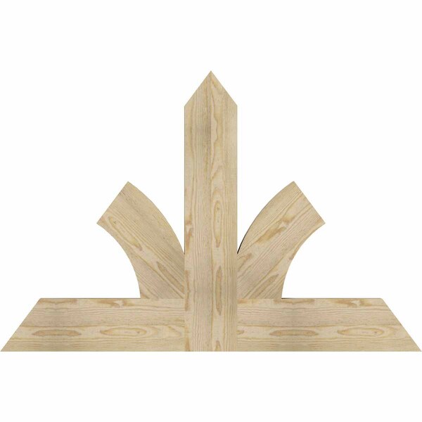 Ekena Millwork Richland Rough Sawn Timber Gable Bracket, Douglas Fir, 48"W x 32"H x 2"D x 6"F, 16/12 Pitch GBW048X32X0206RIC00RDF - main